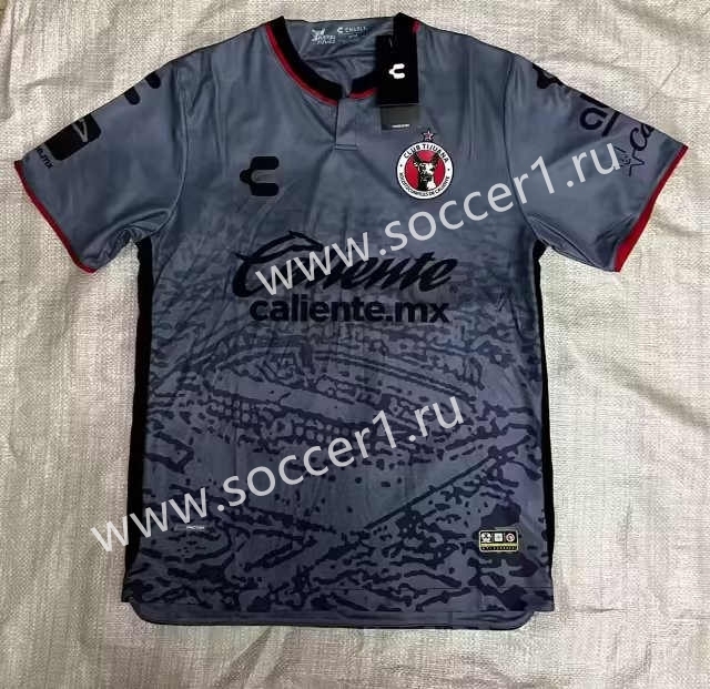 （S-3XL) 2023-2024 Club Tijuana Away Dark Grey Thailand Soccer Jersey AAA-912
