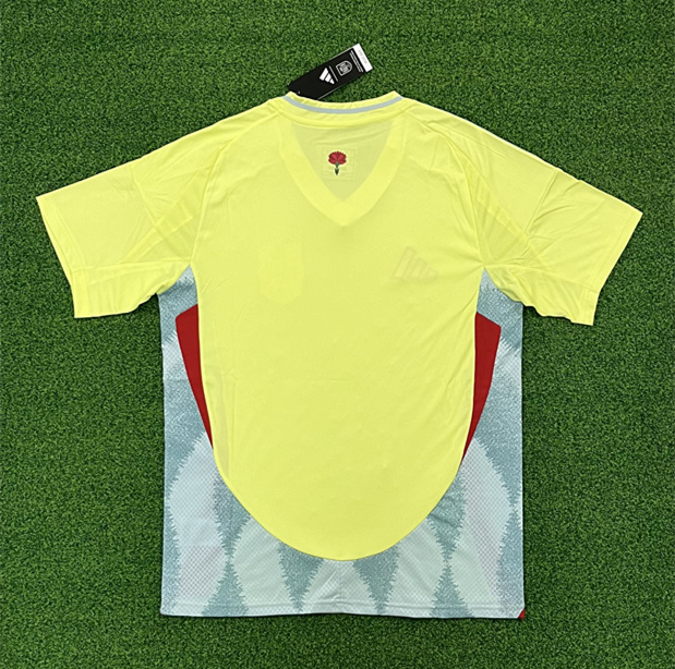 (S-4XL) 2024-25 Spain Away Yellow Thailand Soccer Jersey AAA-403