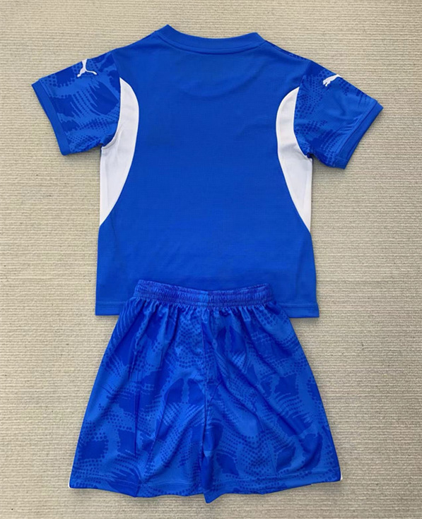 2024-2025 Olympique de Marseille Goalkeeper Blue Kid/Youth Soccer Uniform-AY