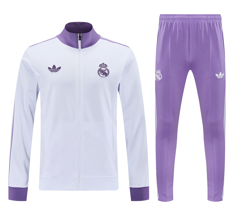 2025-2026 Real Madrid White Thailand Soccer Jacket Uniform-4627