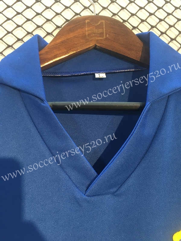 Retro Version 57-62 Brazil Blue Thailand Soccer Jersey AAA-2669
