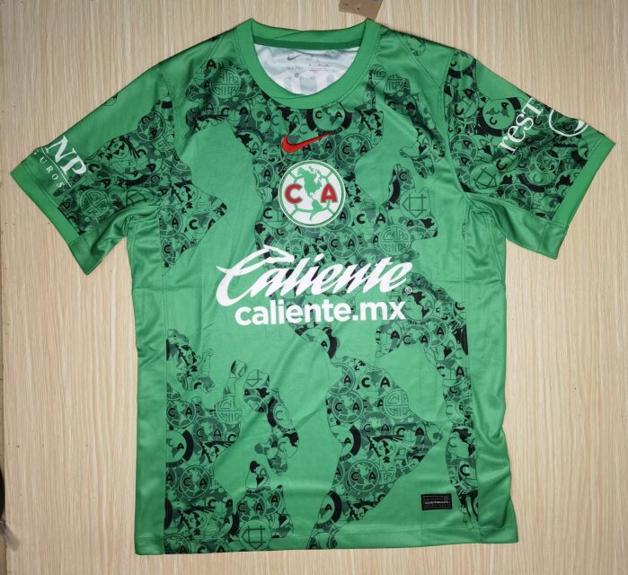 (S-3XL) 2024-2025 Club America Goalkeeper Green Thailand Soccer Jersey AAA-912