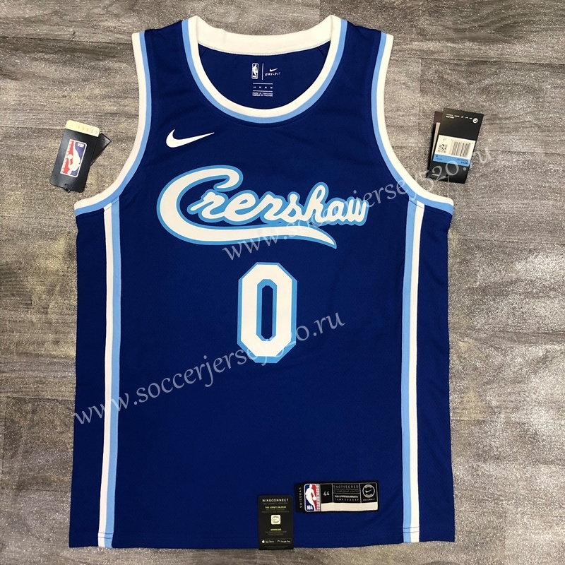 Signed Jointly Version Los Angeles Lakers Blue #0 NBA Jersey-311
