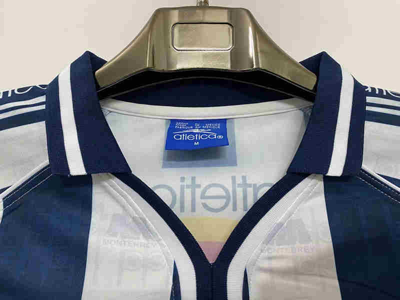 Retro Version 99-00 Monterrey Home Blue&White Thailand Soccer Jersey AAA-6895
