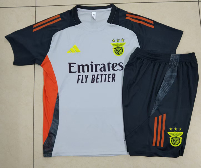 2024-2025 Benfica Light Grey Thailand Soccer short Tracksuit Uniform-5303