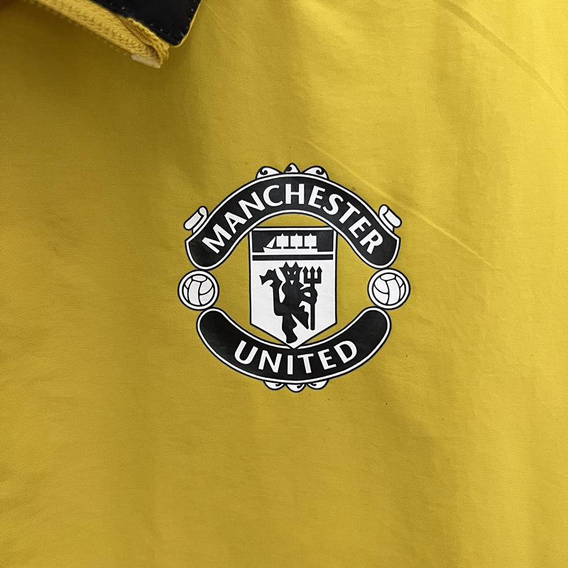 (S-3XL) 2024-2025 Manchester United Orange&Yellow Reversible Trench Coats -0255