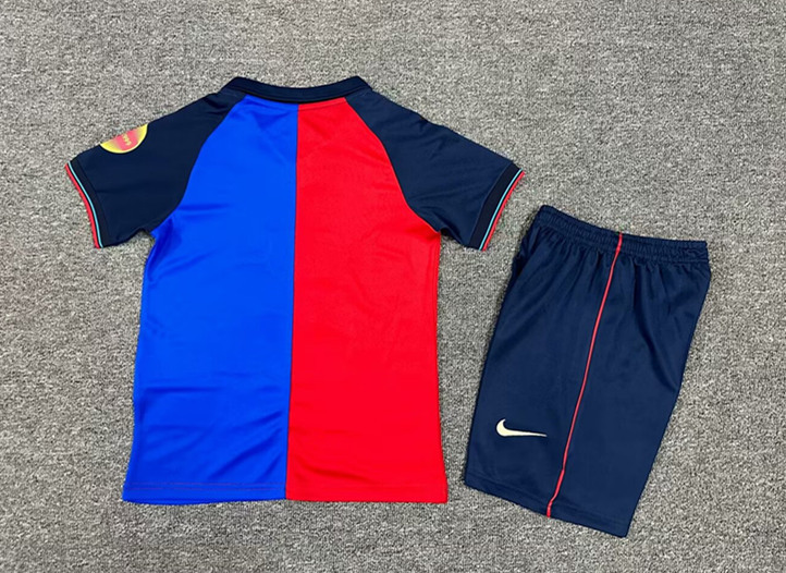 Retro Version 99-00 Barcelona Home Red&Blue Kid/Youth Soccer Uniform-7809