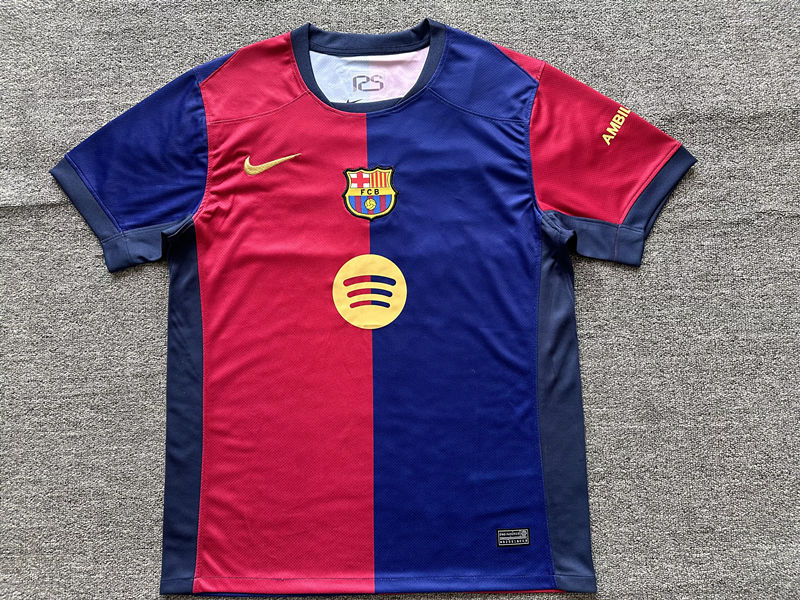(S-4XL) 2024-2025 Barcelona Home Red&Blue Thailand Soccer Jersey AAA-4927