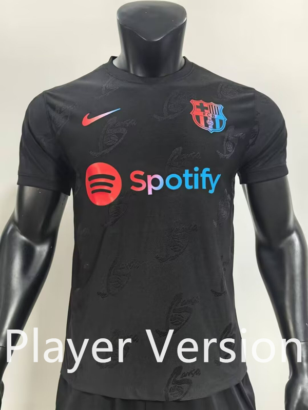 Player Version 2024-2025 Special Version Barcelona Black Thailand Soccer Jersey AAA-9753
