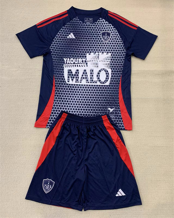2024-2025 Stade Brestois 2nd Away Blue Soccer Uniform-AY