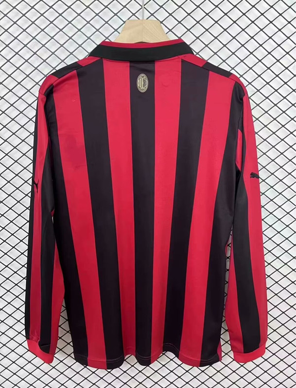 125th Anniversary AC Milan Red&Black LS Thailand Soccer Jersey AAA-2044