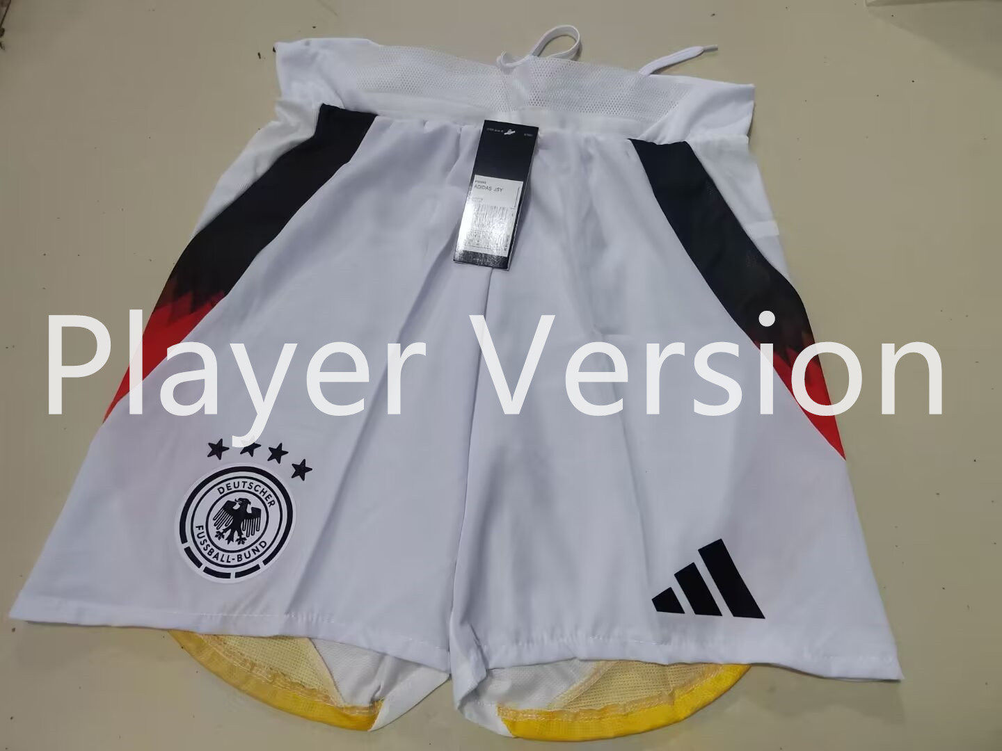 Player Version 2024-2025 Germany Home White Thailand Soccer Shorts-6794