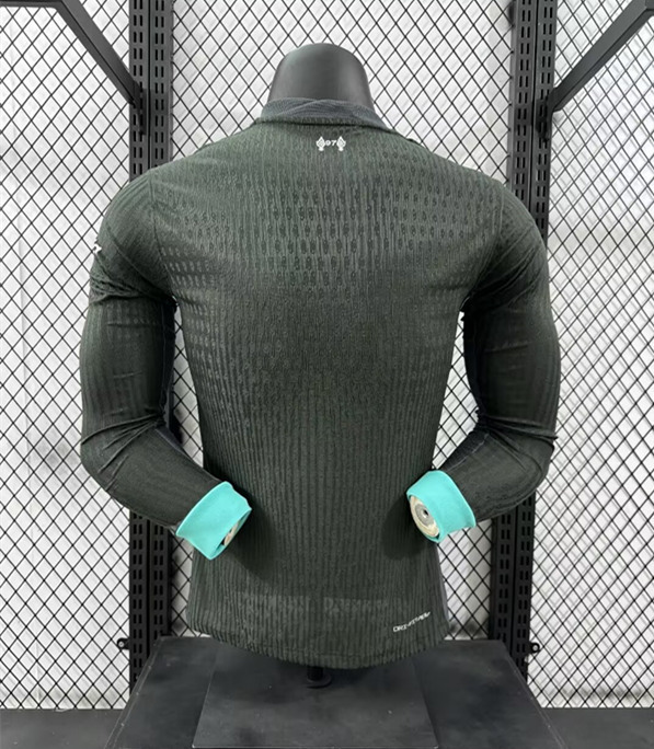Player Version 2024-2025 Liverpool Away Dark Green LS Thailand Soccer Jersey AAA-4285