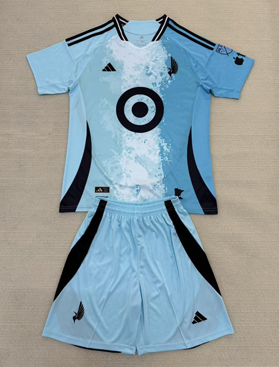 2025-2026 Minnesota United Home Blue&Black Thailand Soccer Uniform-AY