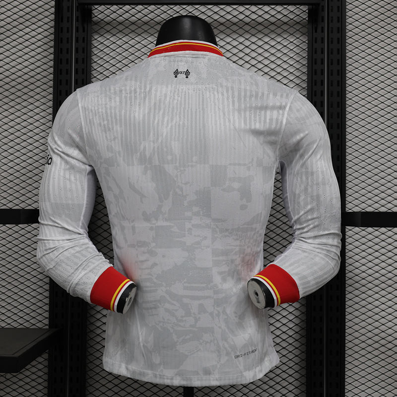 Player Version 2024-2025 Liverpool 2nd Away White LS Thailand Soccer Jersey AAA-888
