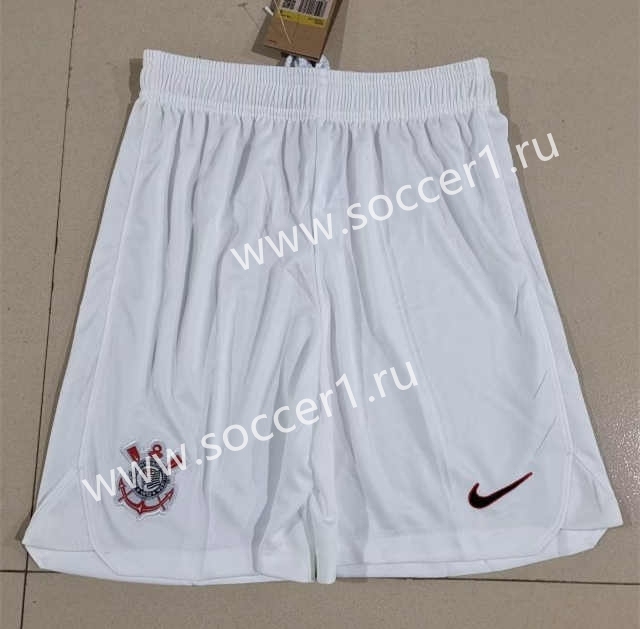2023-2024 Corinthians Away White Thailand Soccer Shorts