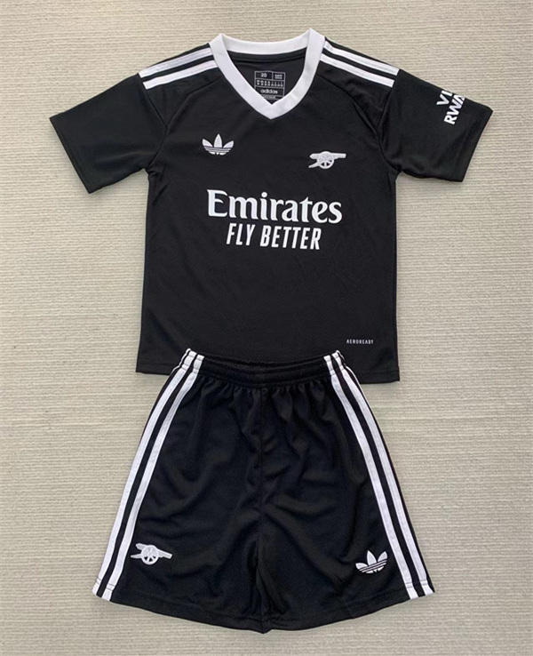 2024-2025 Arsenal Goalkeeper Black Soccer Uniform-AY