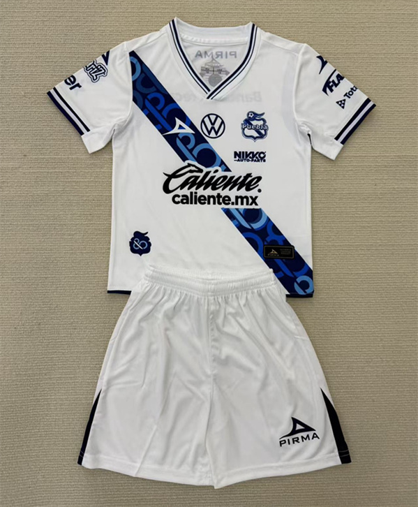 2024-25 Puebla Home White Soccer Uniform-AY
