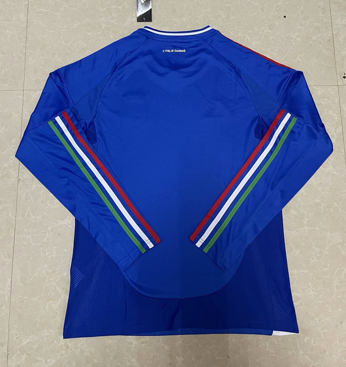 2024-2025 Italy Home Blue LS Thailand Soccer Jersey AAA-422