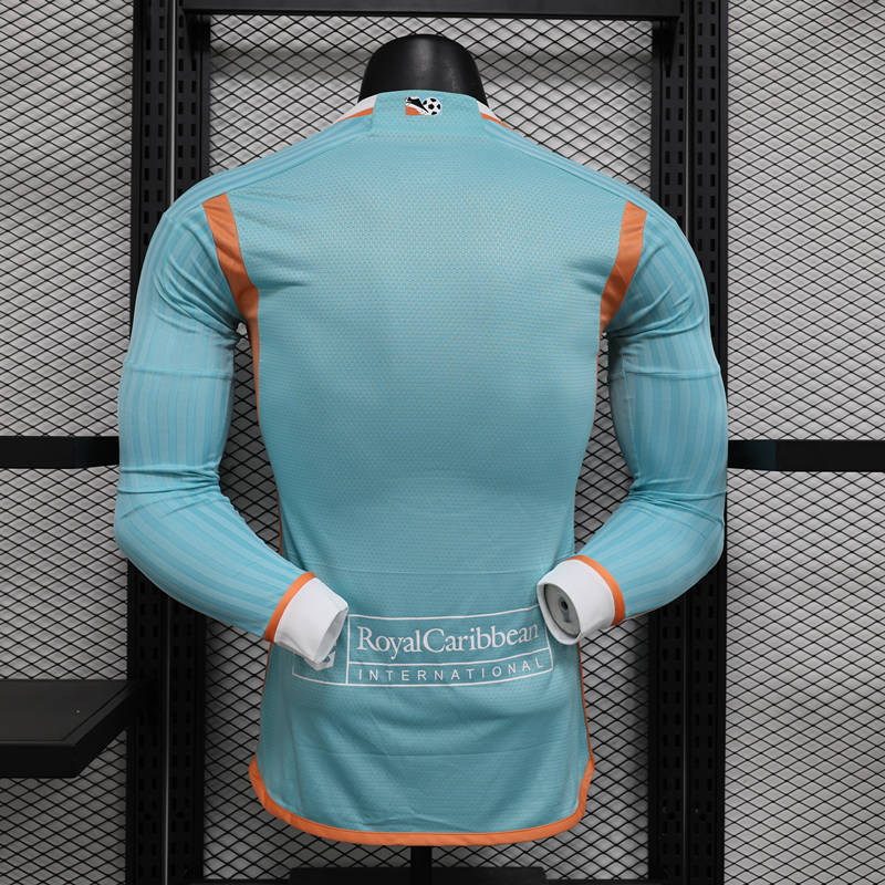 Player Version 2024-2025 Inter Miami CF 2nd Away Light Blue LS Thailand Soccer Jersey AAA-888