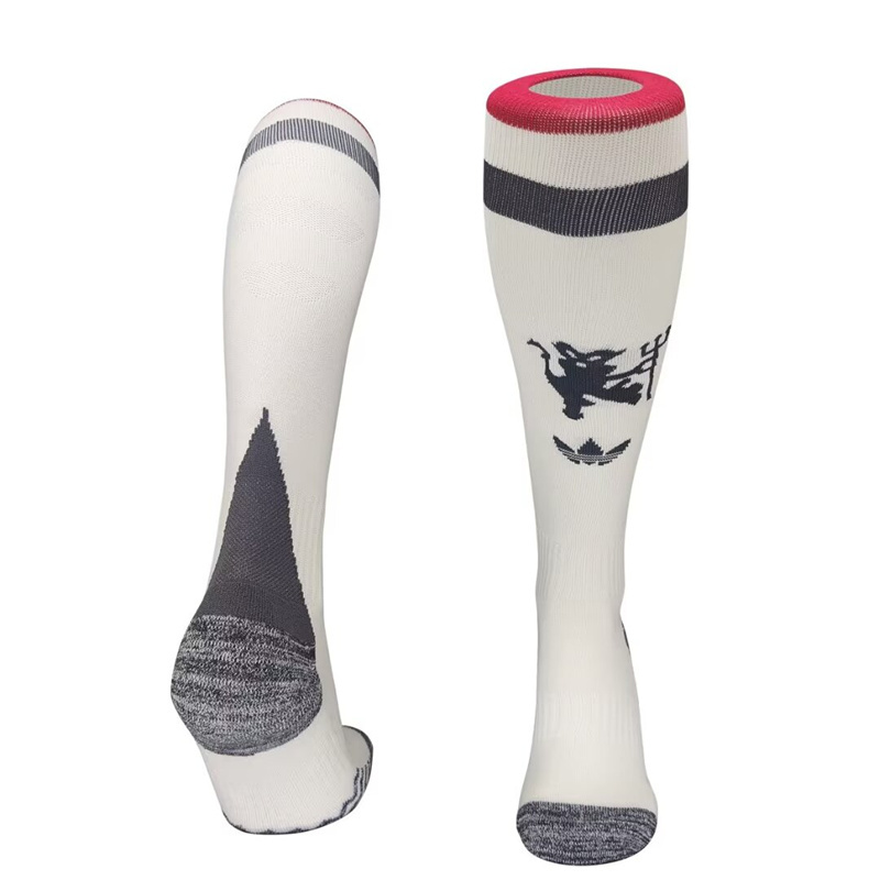 2024-2025 Manchester United 2nd Away White Kids/Youth Soccer Socks