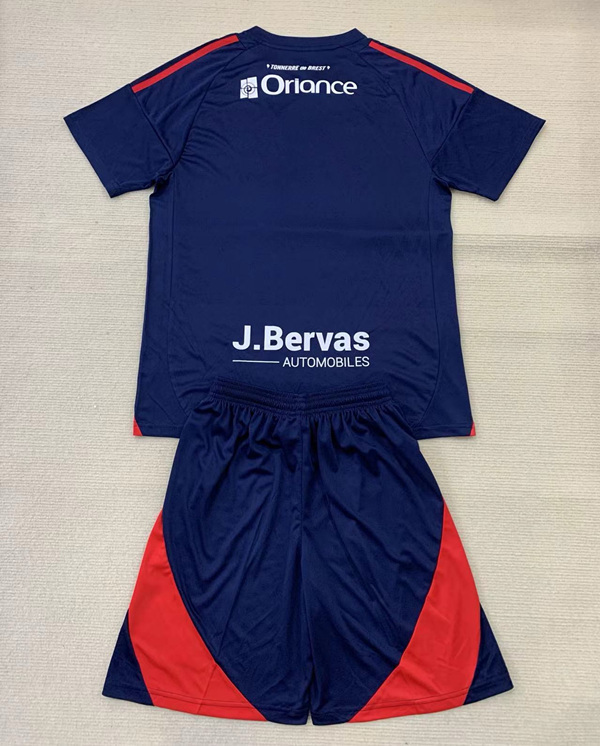 2024-2025 Stade Brestois 2nd Away Blue Soccer Uniform-AY
