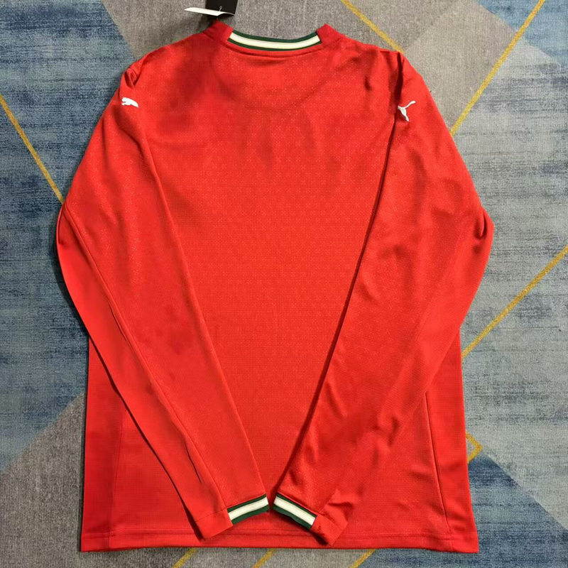 （s-4xl）2025-26 Portugal Home Red LS Thailand Soccer Jersey AAA-9409
