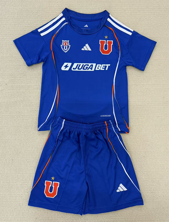 2025-2026 Universidad de Chile Home Blue Soccer Unifrom-AY