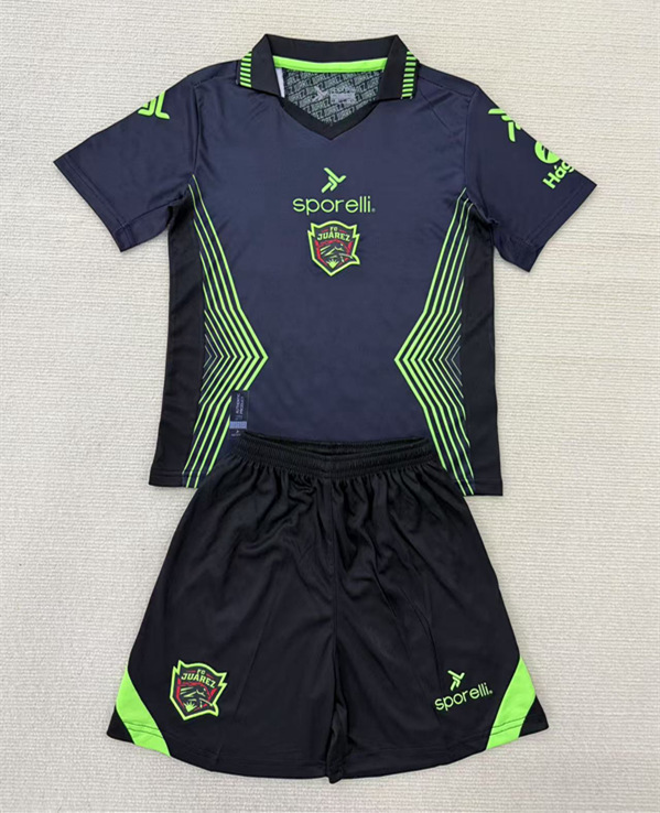 2025-26 Juárez FC Away Black Soccer Uniform-AY