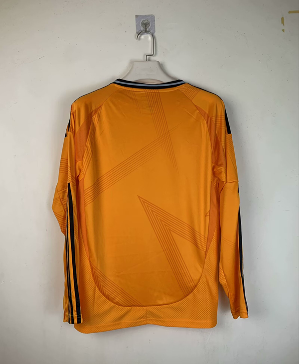 2024-2025 Real Madrid Away Orange LS Thailand Soccer Jersey AAA-7872