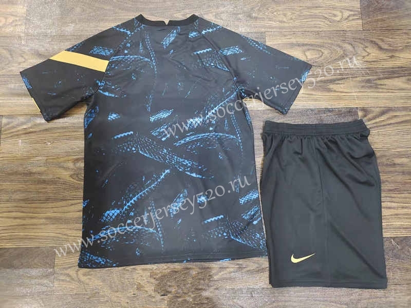 2021-2022 Inter Milan Blue&Black Soccer Training Uniform-709