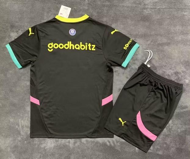 2024-2025 PSV Eindhoven Away Black Soccer Uniform-9070