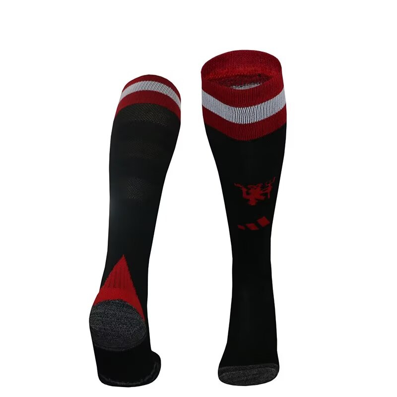 2024-2025 Manchester United Home Black Kids/Youth Soccer Socks