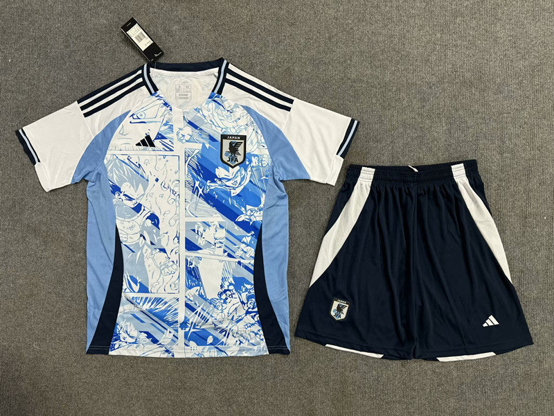 2024-2025 Anime Version Japan Blue&White Soccer Uniform-6748