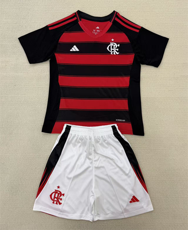 2025-26 Flamengo Home Red&Black Soccer Uniform-AY