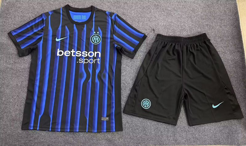 2025-26 Inter Milan Home Blue&Black Soccer Uniform-718