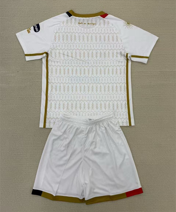 2024-2025 Cagliari Calcio Away White Soccer Uniform-AY