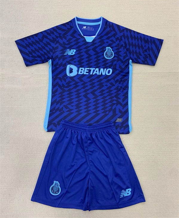 2024-2025 Porto 2nd Away Blue Soccer Uniform-AY