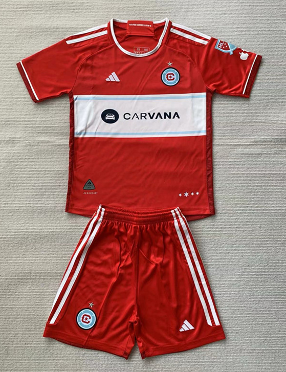 2024-2025 Chicago Fire Home Red Soccer Uniform-AY