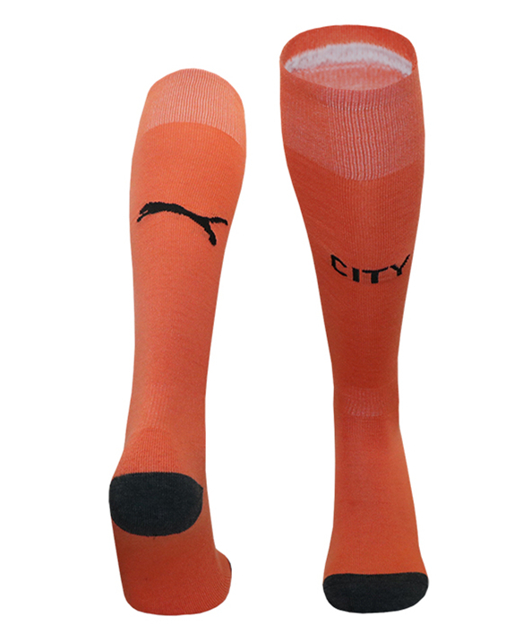 2024-2025 Manchester City Goalkeeper Orange Thailand Soccer Socks-4539