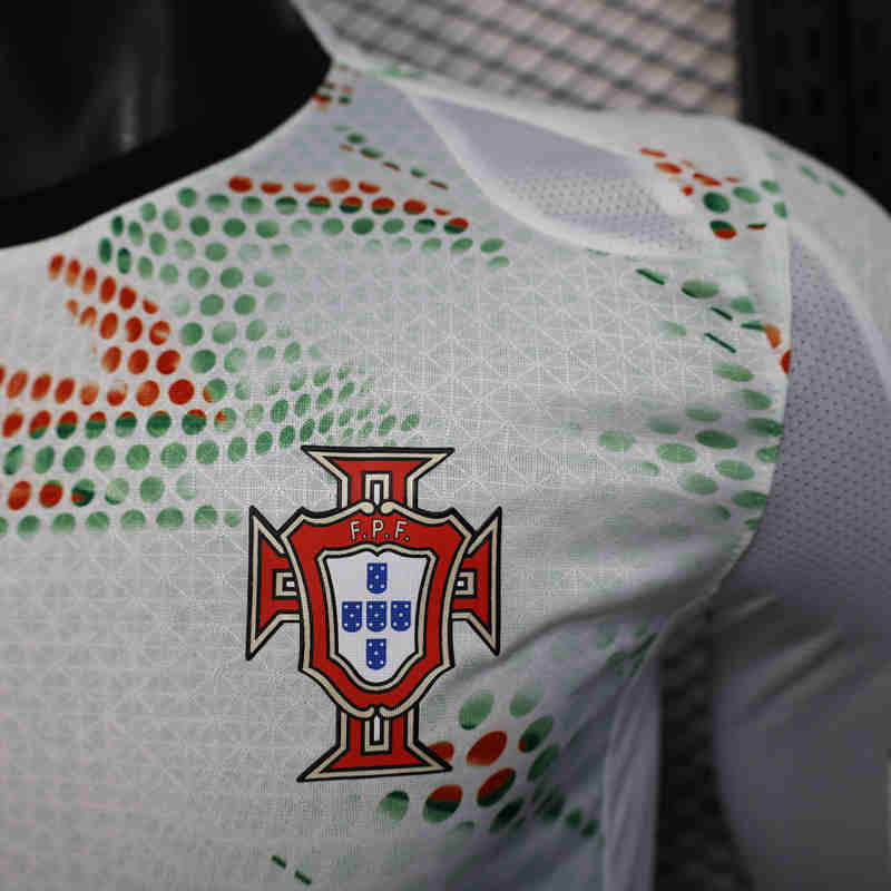 Player Version 2025-26 Portugal Away White LS Thailand Soccer Jersey AAA-888