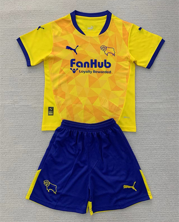 2024-2025 Derby County 2nd Away Yellow Soccer Unifrom-AY