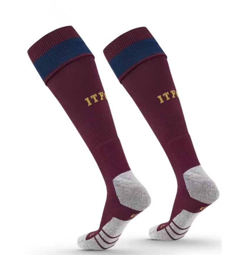 2024-2025 Ipswich Town Away Maroon Thailand Soccer Socks