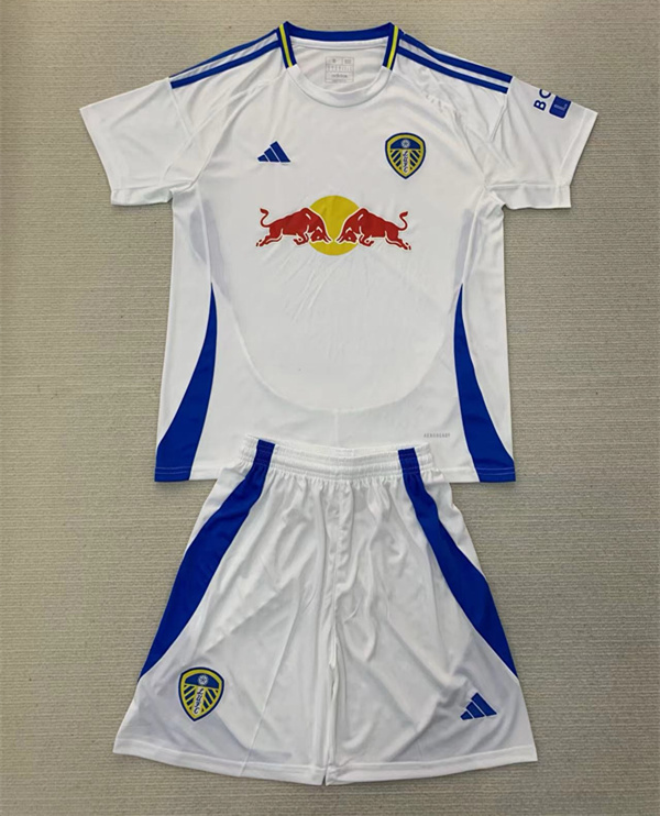 2024-2025 Leeds United Home White Soccer Uniform-AY