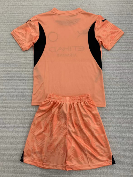 2024-2025 Manchester City Goalkeeper Orange Soccer Uniform-AY