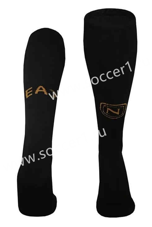 2023-2024 Napoli 2nd Away Black Soccer Socks