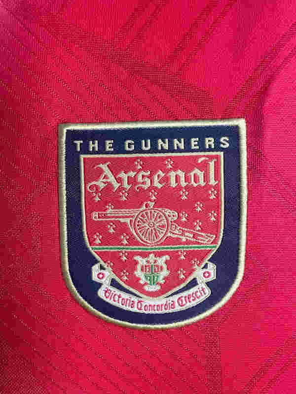 Retro Version 96-97 Arsenal Home Red LS Thailand Soccer Jersey AAA-811