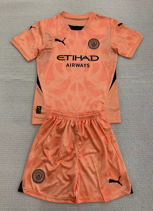 2024-2025 Manchester City Goalkeeper Orange Soccer Uniform-AY