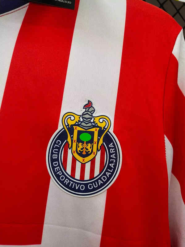 2024-25 Deportivo Guadalajara Home Red Thailand LS Soccer Jersey AAA-2851