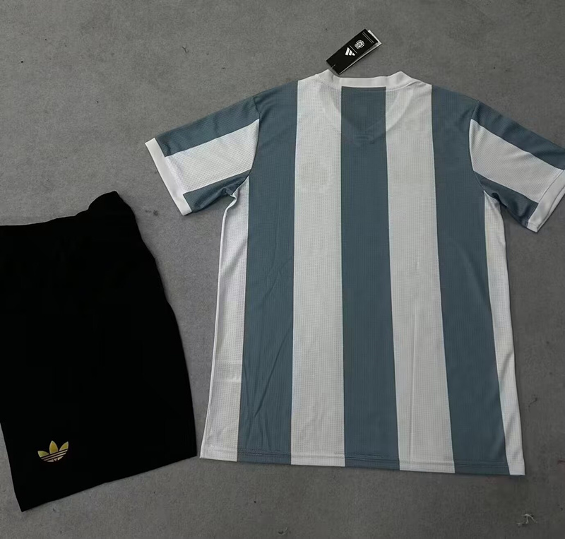 50th Commemorative Edition Argentina Blue&White Soccer Uniform-7209